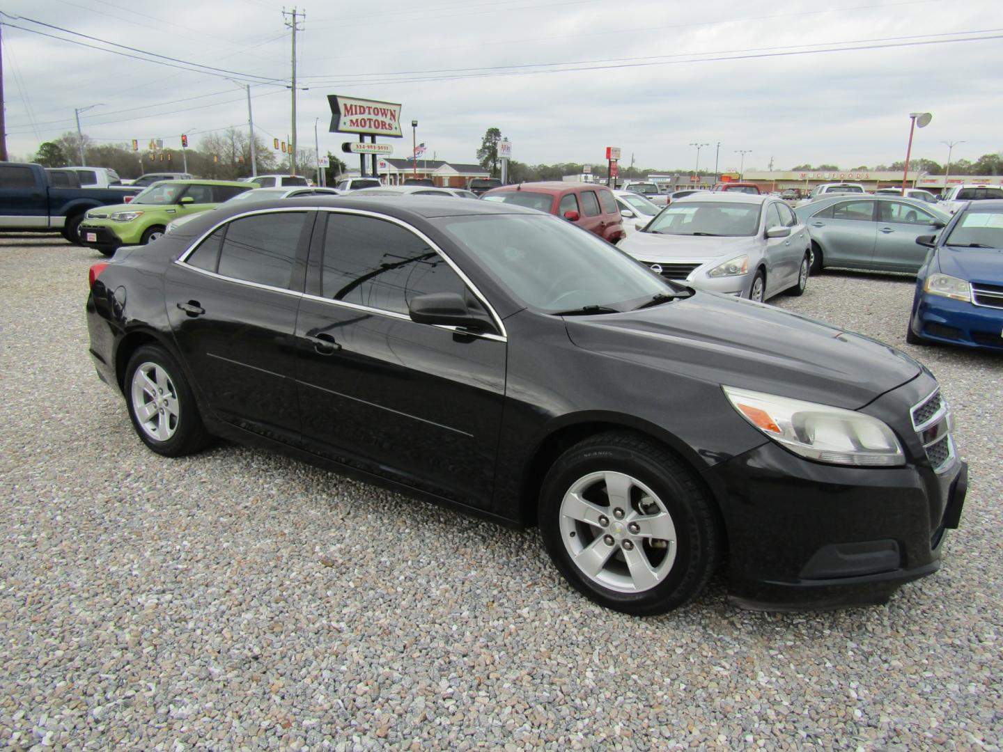 2013 Black /Gray Chevrolet Malibu LS (1G11B5SA1DF) with an 2.5L L4 DOHC 16V engine, Automatic transmission, located at 15016 S Hwy 231, Midland City, AL, 36350, (334) 983-3001, 31.306210, -85.495277 - Photo#0